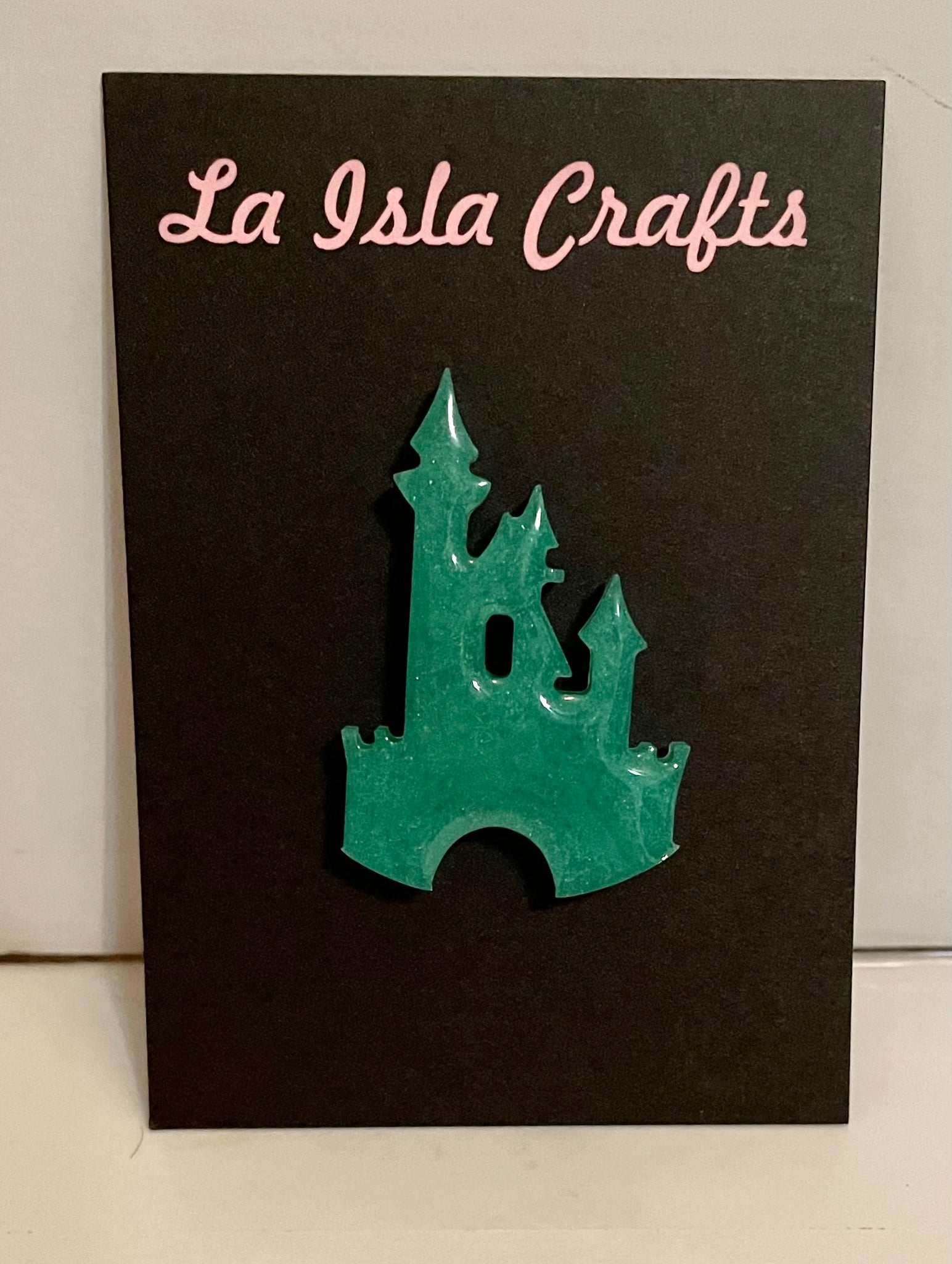 Disney castle pin- sea color