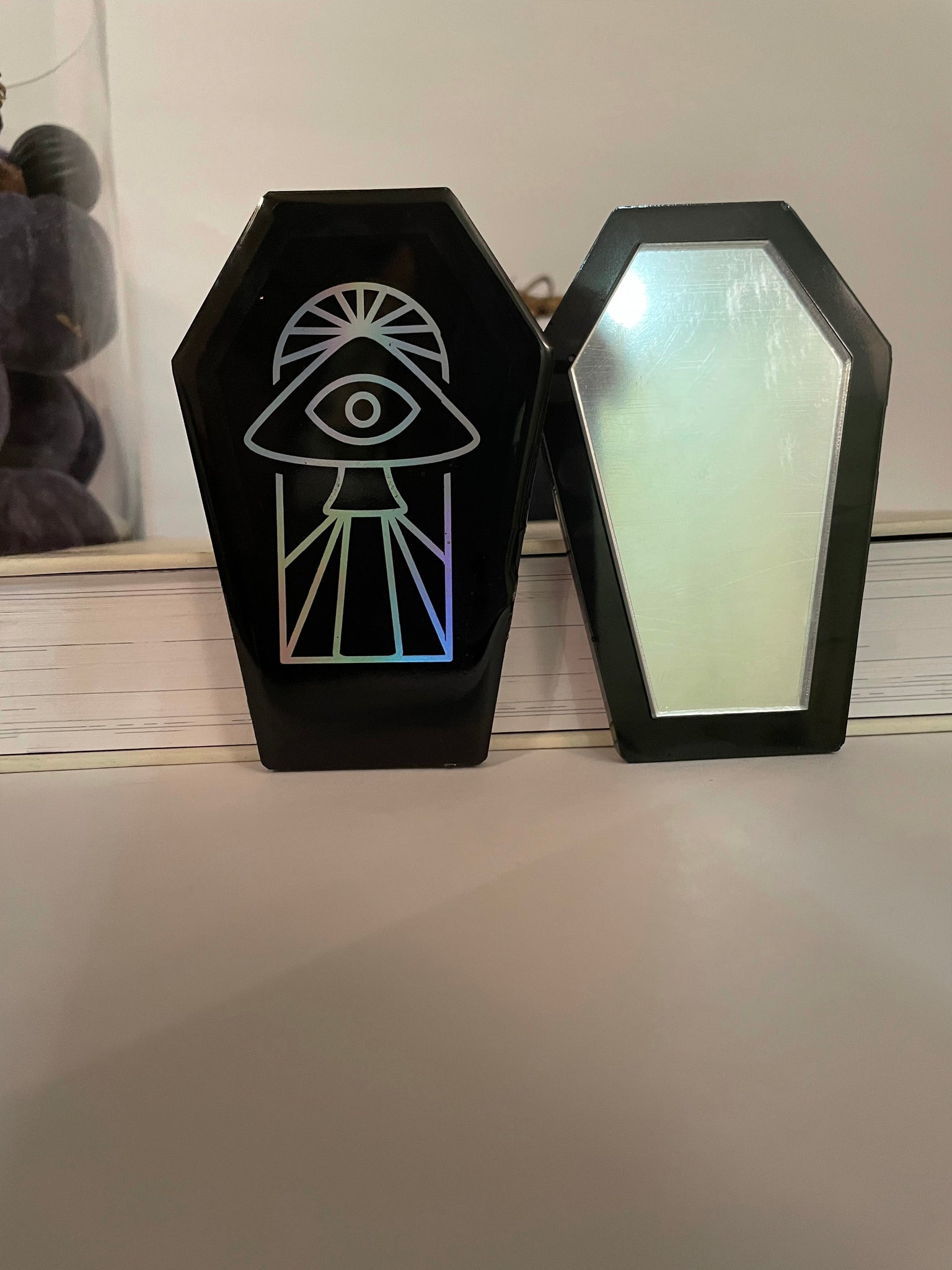 Rainbow mushroom Coffin Mirror